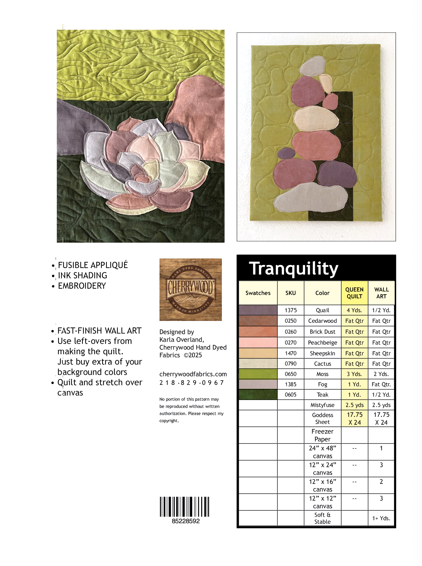 Tranquility Quilt - Fabric Only