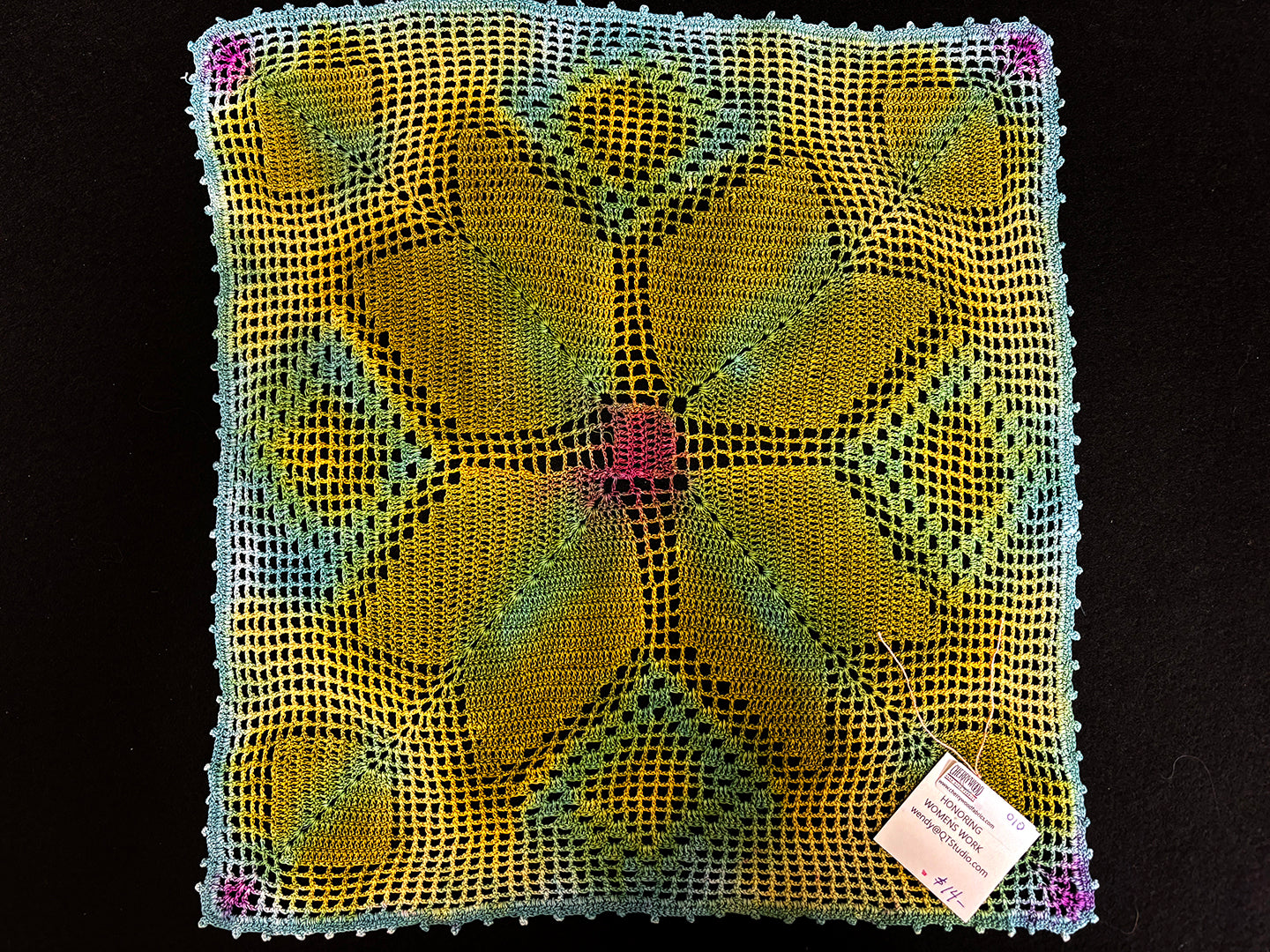 010 Dyed Crochet Piece