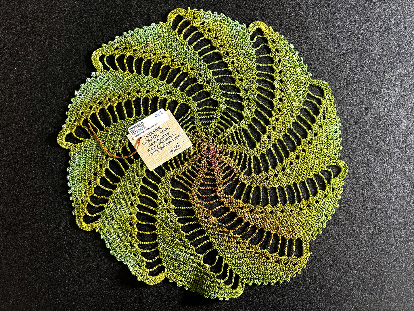 012 Dyed Crochet Piece