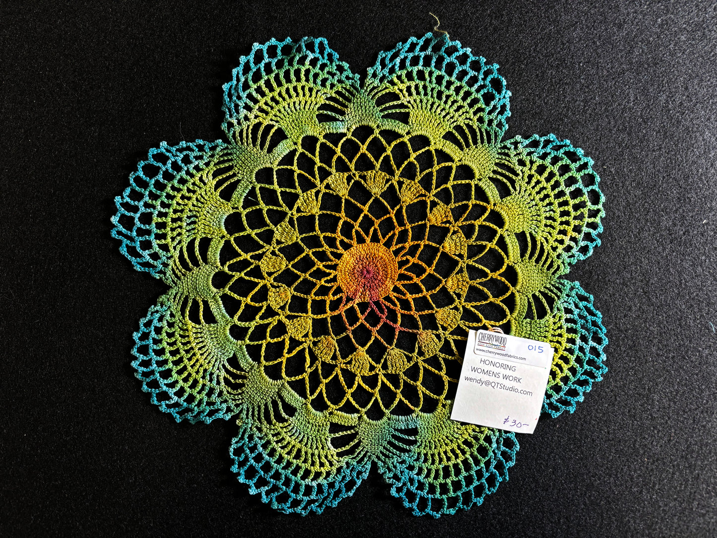 015 Dyed Crochet Piece