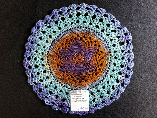 019 Dyed Crochet Piece