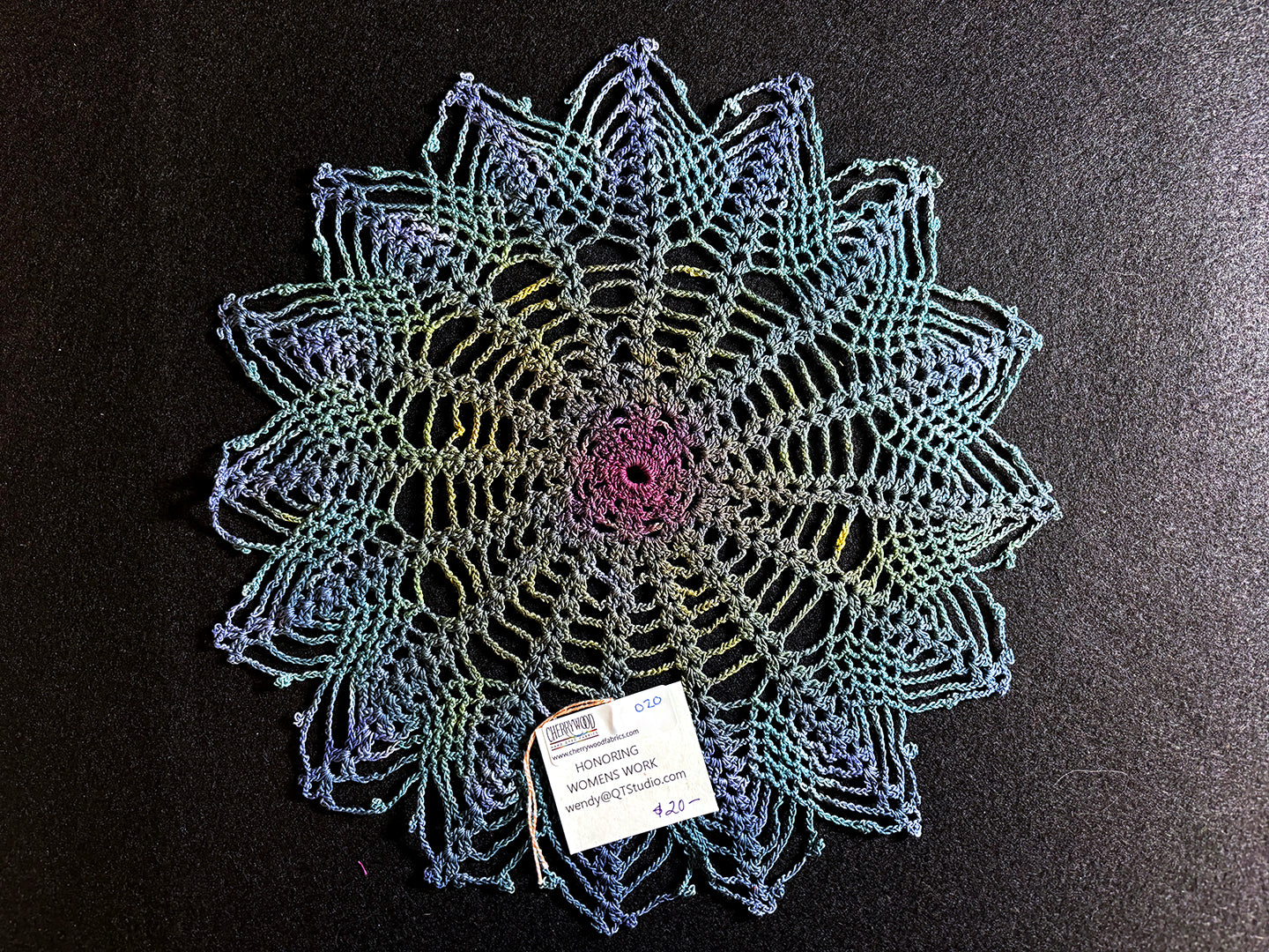 020 Dyed Crochet Piece