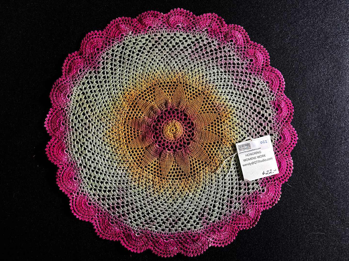 022 Dyed Crochet Piece