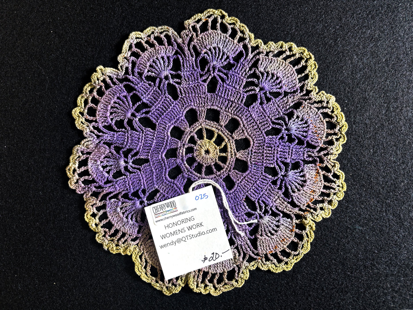 025 Dyed Crochet Piece