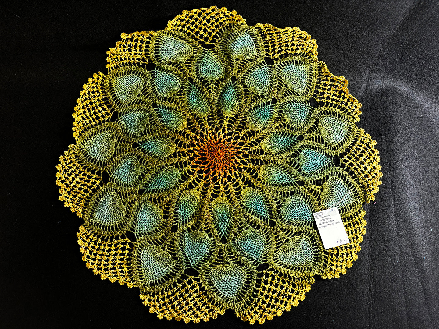 034 Dyed Crochet Piece