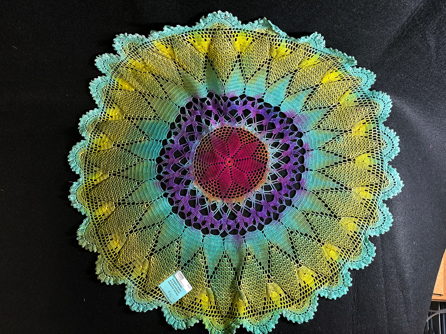 035 Dyed Crochet Piece