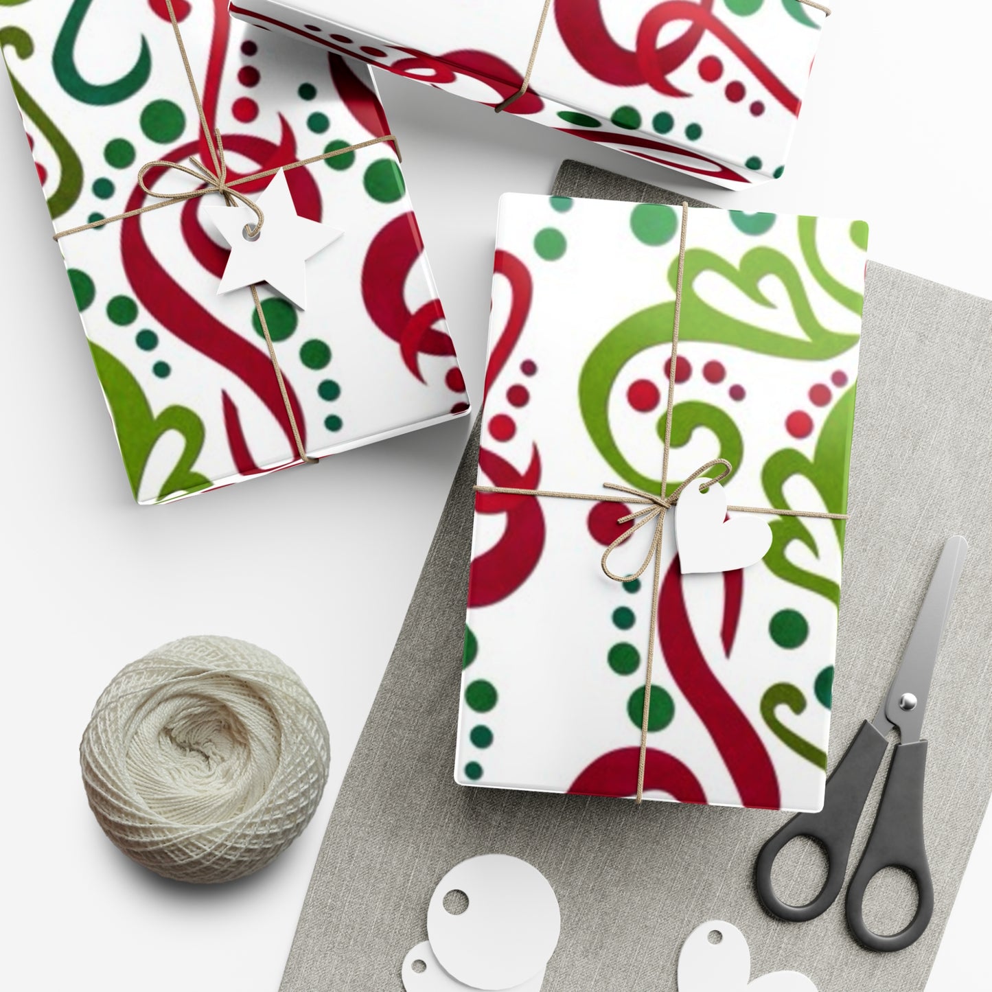 Gift Wrap - White/Music