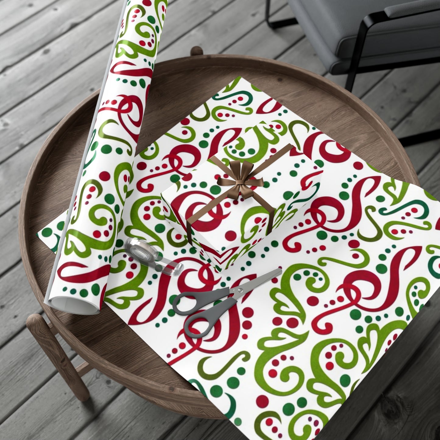 Gift Wrap - White/Music