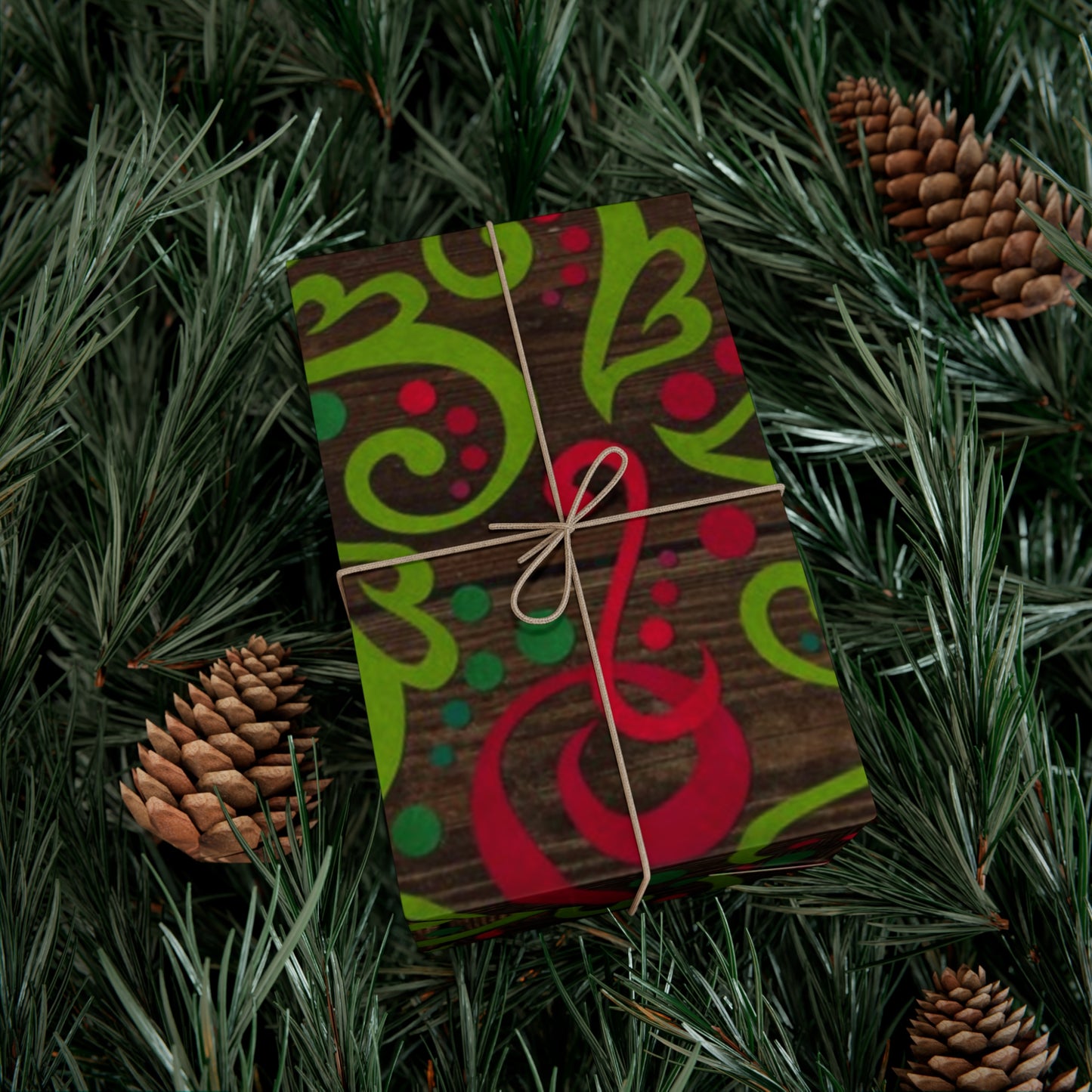 Gift Wrap - Wood/Music