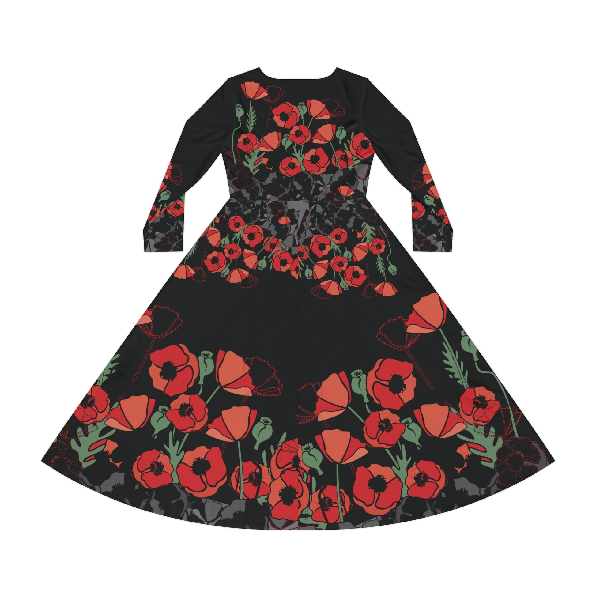 red poppy print dress Poppy Floral Abelia Hi-Low Maxi Dress