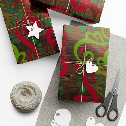 Gift Wrap - Wood/Music