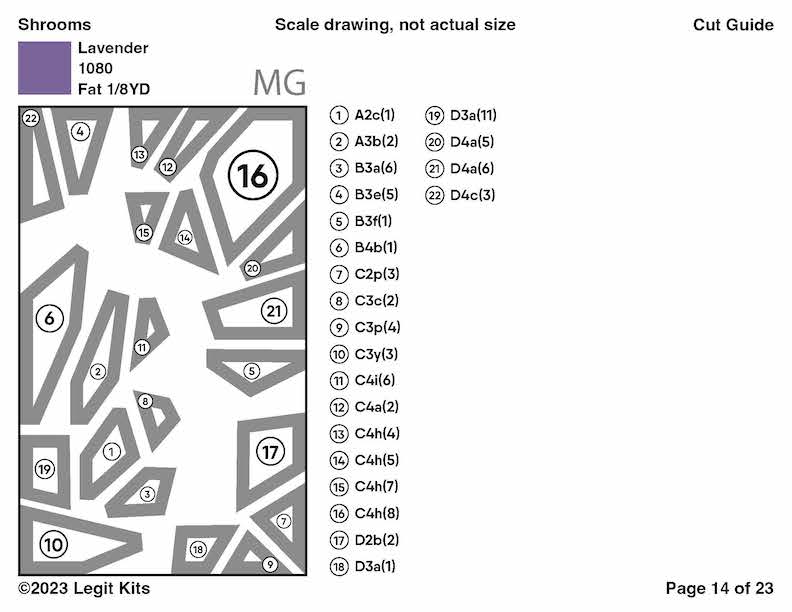 Shrooms Pattern with Foundation Papers – Cherrywood Fabrics