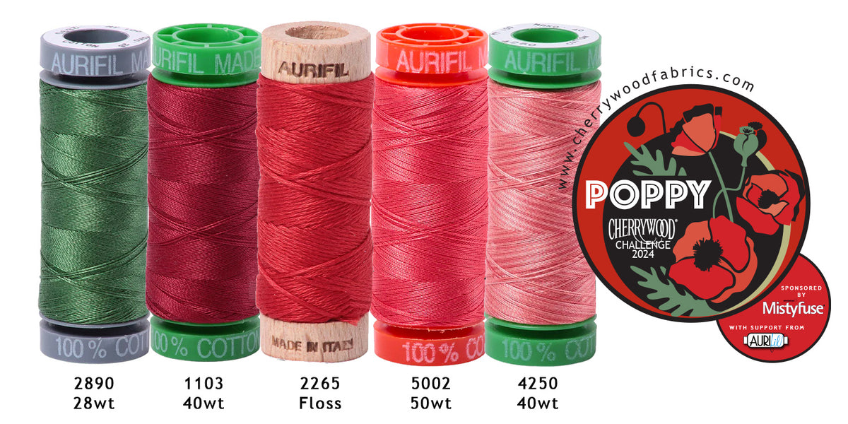 Poppy Threading Aurifil Thread Collection: Poppy – Cherrywood Fabrics